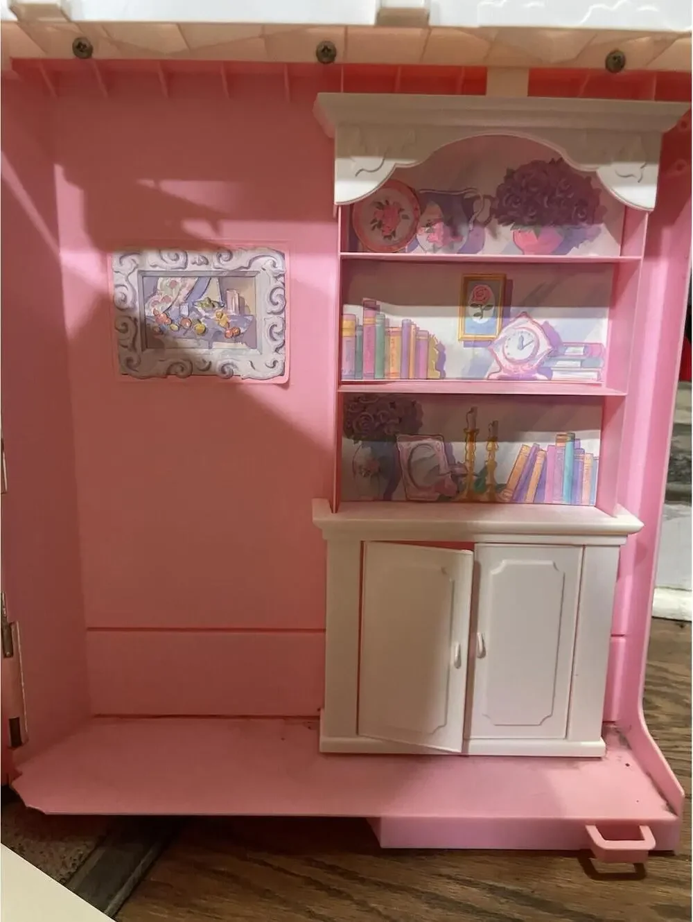 Vintage 1995 Barbie Victorian Dream House Pink Blue! Retro